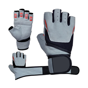 Logotipo de ejercicio de levantamiento de pesas, guantes de levantamiento de pesas aceptables personalizados, guantes de gimnasio transpirables antideslizantes de medio dedo - Product Image 6