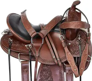Wholesale manufacturing Top Quality Horse Equestrian Full Seat Full Carving Horse Saddle manufacturers India