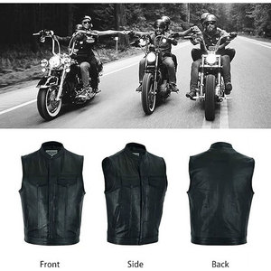 Men's Spandex/Nylon Vest Zipper Wholesale O-Neck Mesh Breathable Waterproof Quick Dry Sleeveless Outdoor Motorcycle Jacket - Product Image 5