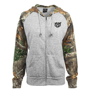 Sudadera con capucha de algodón y poliéster para mujer, con logotipo personalizado, color verde, cremallera completa, alta calidad - Product Image 5