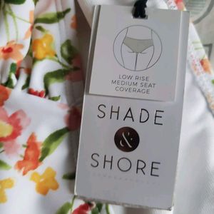 Shade & Shore Costume da Bagno Bikini a Due Pezzi da Donna con Stampa Floreale, Parte Inferiore con Laccetti Laterali e Logo in Vita, Taglia XL - Product Image 5