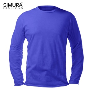 Camisetas de Manga Larga para Hombre, Estilo Moderno, Personalizadas OEM, Color Sólido, 100% Algodón/Poliéster - Product Image 2