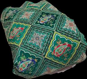 Pure Natural Crepe Position Print Kerry Heavily Embroidered Elephant Design <b>Fabric</b> top selling beautiful <b>fabric</b> for bulk selling - Product Image 2