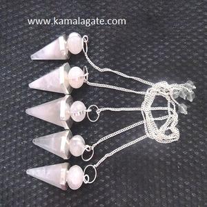 Pendules de radiesthésie Reiki en cristal d'améthyste à facettes naturelles - Product Image 4