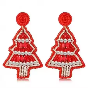 MD Handicrafts Classic <b>Stud</b> <b>Earrings</b> Embroidery Drop Design with Festive Diamond and Pearl Beadwork for Weddings and Parties - Product Image 1