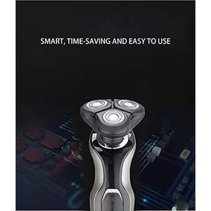 Afeitadora Eléctrica Recargable Inalámbrica para Hombre, Maquinilla de Afeitar Rotatoria con Triple Cuchilla, Uso en Seco/Húmedo, Impermeable IPX7, Mini Maquinilla de Repuesto - Product Image 4