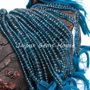 Vente chaude AAA Grade 4-6mm Londres Bleu Topaze Facettes Rondelle Forme Belle Pierre Naturelle Perles De Pierres Précieuses En Vrac pour Bijoux - Product Image 2