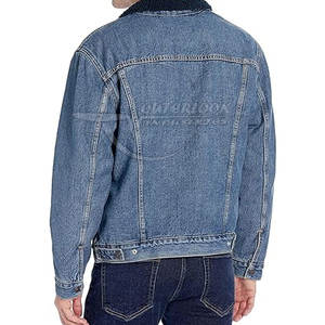 Chaqueta abotonada, abrigo, chaqueta vaquera de gran tamaño para hombre, chaqueta vaquera OEM para hombre, prendas de vestir informales, pantalones vaqueros de otoño - Product Image 3