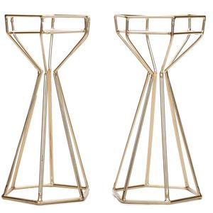 Support de bougie conique doré attrayant Top tendance Designer cadre en fil de fer support d'éclairage élégant matériau en métal - Product Image 4