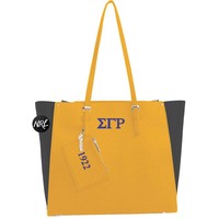 Sac messager en toile épaisse personnalisé avec logo imprimé, style vintage, culturel et créatif, pour la sororité grecque Sigma Gamma Rho, avec fermeture éclair, collection automne