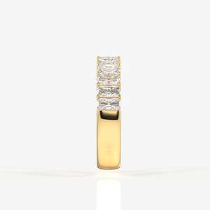Radiant Cut Lab Grown Diamond Wedding Band 14K Gold <b>Ring</b> - Product Image 3