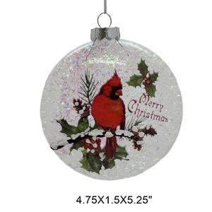 Adornos Navideños de Cristal Rojo Clásico Hechos a Mano, Adornos para Árboles de Navidad con Forma de Pájaro Cardenal - Product Image 3