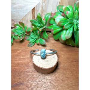 Navajo-Made Lander Varicsite & Sterling <b>Silver</b> <b>Cuff</b> <b>Bracelet</b> New Fashion Jewelry - Product Image 1