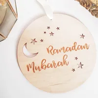Arte Islámico Decorativo Hecho a Mano, Arte de Pared de Madera Tallada para Uso Religioso y Ritual, Exportación Mundial
