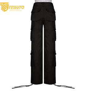 Pantalones cargo de talle alto para mujer Vaqueros elegantes de talle alto - Product Image 3