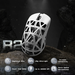 Mouse da Gaming ATTACK SHARK R2 in Lega di Magnesio, Design Cavo, Superleggero 45g, Sensore PAW3950, 42000DPI, Frequenza di Aggiornamento 8K, Tri-Mode - Product Image 6
