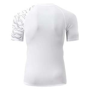 High Demanding Rash Guards Adults Custom Solid <b>White</b> <b>Long</b> <b>Sleeve</b> Digital Print Gym Wear Compression Breathable Quick Dry - Product Image 6