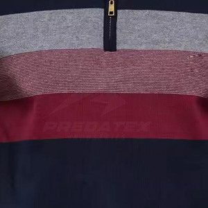 เสื้อสเวตเตอร์คอตตอนผสมมีซิปสำหรับใส่สบายน้ำหนักเบาสำหรับใส่ได้ทุกวันสวมใส่สบายคอปกสีทึบ - Product Image 5