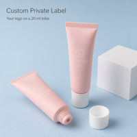 Tube de baume à lèvres personnalisé 20 ml, rose, souple, en PE, pour gloss, tube cosmétique vide, vente en gros, faible MOQ