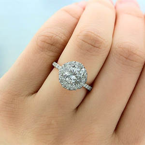 แหวนหมั้นของผู้หญิงเพทายรูปหัวใจสีเงินสเตอร์ลิง925แข็งออกแบบทันสมัยครบรอบแต่งงาน - Product Image 6