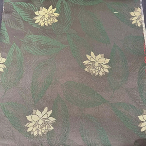 100% tissu satiné Jacquard en polyester ultra doux à séchage rapide respirant avec fil spécial métallique vêtements Abaya pour filles vert armée - Product Image 1