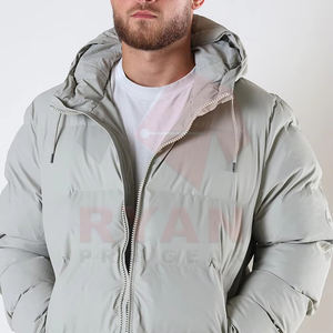 Quick Dry High Quality Long Puffer Jackets For Men Adults And Kids Customized <b>Colour</b> Design And Printing Plus Size - Product Image 3