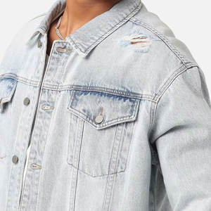 Rugged <b>Trucker</b> Style Denim <b>Jacket</b> For <b>Men</b> With Reinforced Seams For Durability And Longevity - Product Image 5