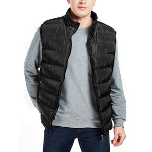 Gilet d'hiver pour homme de couleur personnalisée, anti-rides, rembourrage 100% polyester, streetwear décontracté, coupe-vent, service OEM - Product Image 1