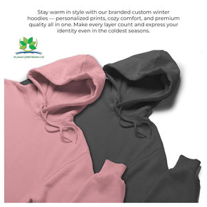 Sweats à capuche d'hiver OEM Logo personnalisé Coton Polyester mélangé 300 GSM Vêtements décontractés en vrac Vente en gros Bangladesh Fabricant Fournisseur - Product Image 6