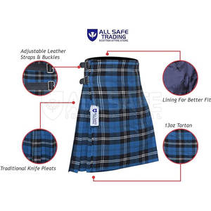 Best Price Custom Design 8-Yard <b>Tartan</b> Kilt High Quality OEM Service Long Lasting <b>Material</b> European Clothing - Product Image 5