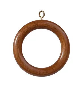 Premium Wooden Curtain Drapery Rings for 1 to 1.25 Inch Curtain Rod Pole