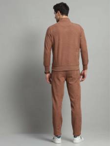 Venta al por mayor personalizado de algodón de lana para hombres Jogging chándal cómodo gimnasio entrenamiento desgaste con capucha cremallera superior estilos transpirables - Product Image 3