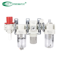 Unité FRL (Filtre, Régulateur, Lubrificateur) AC3000-02 G1/4" pour traitement pneumatique avec manomètre AC3000-01 1/8"