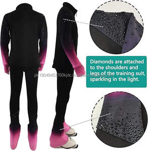 Body 2 pièces élégant unisexe avec logo personnalisé Ensemble de survêtement de danse décontracté pour tous les âges-Vêtements de ballet pour femmes - Product Image 2