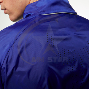 Vente en gros coupe-vent unisexe avec logo personnalisé 100% polyester manteau d'extérieur imperméable à capuche pour l'hiver veste pull à fermeture éclair 2025 - Product Image 5