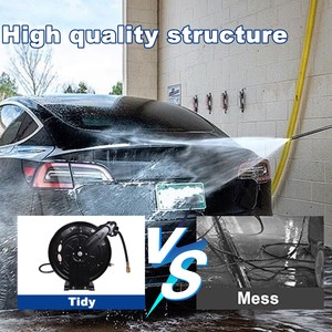 สายฉีดน้ำแรงดันสูงสำหรับงานหนัก พร้อมรอกเก็บสาย (สายขนาด 3/8 นิ้ว x 15 เมตร, 4000PSL) - Product Image 2