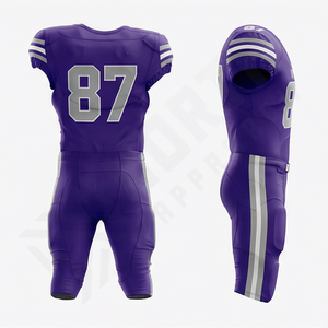 High Quality Custom American Football Uniform New Arrival Breathable Plus Size Best <b>Manufacturer</b> Performance Athletic Team Wear - Product Image 2