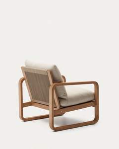 Diseño moderno al aire libre suave cómoda silla de teca de madera maciza inspirado cojín sofá para Villa jardín Hotel sala de estar - Product Image 2