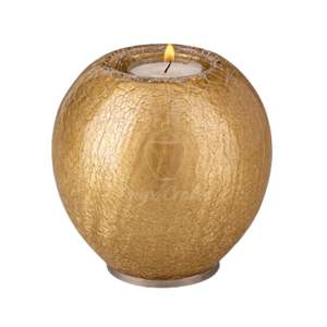 Portavelas de Té de Diseño Apilable de Ónix, Estilo Americano Moderno, Color Ámbar Miel, Piedra Natural, Urnas Contemporáneas Personalizables - Product Image 3