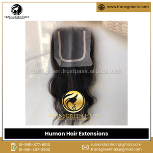 Proveedor a granel que vende 100% Extensión de cabello humano ondulado con cierre 4x4 virgen India sin procesar al menos precio - Product Image 2