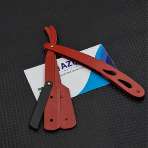 Rasoir droit professionnel pliable, couteau de barbier, manche imprimé floral, acier inoxydable, rasoir manuel pour rasage humide - Product Image 4