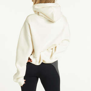 Top corto de algodón con estampado de gimnasio personalizado OEM en blanco para mujer - Product Image 2