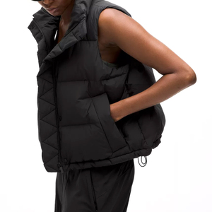Sleeveless Design Lightweight Unique Design <b>Women</b> Crop <b>Vest</b> <b>Top</b> Quality Cotton Breathable Cropped <b>Women</b> Puffer <b>Vest</b> - Product Image 1