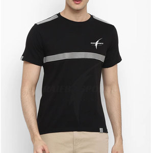 Summer Fashion Men's <b>Round</b>-Neck T-Shirt Short Sleeve Quick Dry Breathable <b>Canvas</b> Fabric High Quality Polyester/Cotton Material - Product Image 1