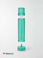 Flacon de déodorant transparent vert menthe en PP, emballage cosmétique, conteneur 90 ml, base rotative en trois parties, OEM ODM
