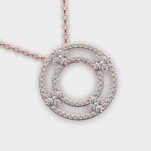 Diamante de moissanita de alta calidad, diseño clásico, colgante de oro rosa macizo de 18 quilates, conjunto de joyas para regalo de mujer, precio al por mayor - Product Image 5