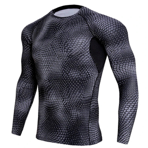 Vêtements de sport unisexes en gros UPF50+ : Rashguard respirant à séchage rapide en polyester et élasthanne pour le surf, la natation, la gym et le fitness - Product Image 1