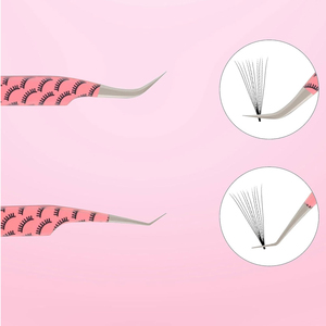 Pince à cils ergonomique à pointe en fibre pour des ensembles de cils confortables Pince à cils à pointe en fibre pour une isolation et un placement parfaits - Product Image 2