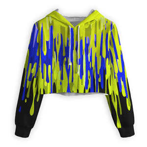 Sudadera con capucha de algodón/poliéster para mujer, Top corto, sudaderas con estampado de sublimación, sudaderas diseñadas por OEM de invierno - Product Image 5