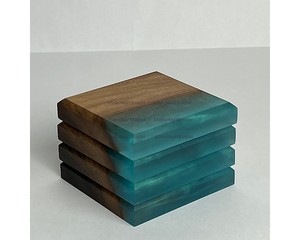 แผ่นรองแก้วไม้ฉนวนกันความร้อนเรซินแผ่นรองแก้วทรงกลมทำจากเรซิน - Product Image 4